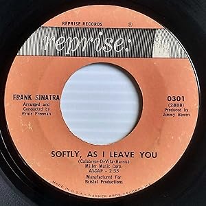 Image du vendeur pour Softly, As I Leave You / Then Suddenly Love [7" 45 rpm Single] mis en vente par Kayleighbug Books, IOBA