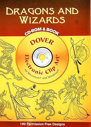 Bild des Verkufers fr Dragons and Wizards CD-ROM and Book (Dover Electronic Clip Art) zum Verkauf von Mad Hatter Bookstore