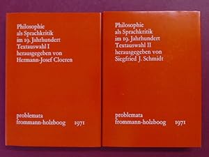 Immagine del venditore per Philosophie als Sprachkritik im 19. Jahrhundert (vollstndig in 2 Bnden). Textauswahl I, Textauswahl II. Aus der Reihe "Problemata". venduto da Wissenschaftliches Antiquariat Zorn