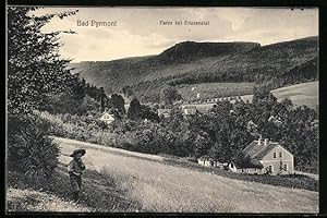 Image du vendeur pour Ansichtskarte Bad Pyrmont, Ortspartie bei Friedenstal mis en vente par Bartko-Reher