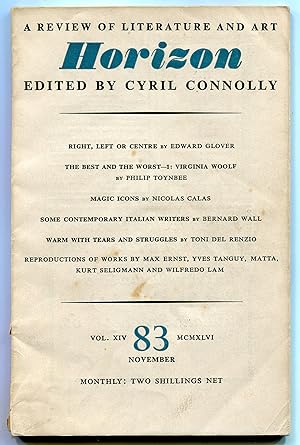 Bild des Verkufers fr Horizon: A Review of Literature and Art - Vol. XIV, 83, November, 1946 zum Verkauf von Between the Covers-Rare Books, Inc. ABAA