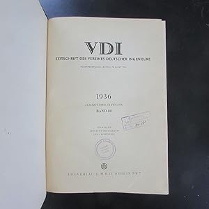 Imagen del vendedor de VDI - Zeitschrift des Vereines Deutscher Ingenieure - Band 80 (Achtzigster Jahrgang, Nr. 1 bis 52) a la venta por Bookstore-Online