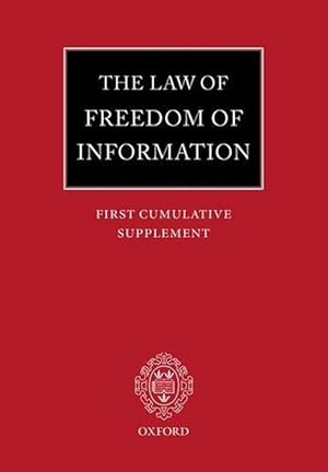 Immagine del venditore per The Law of Freedom of Information: First Cumulative Supplement (Paperback) venduto da AussieBookSeller