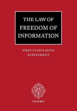 Immagine del venditore per The Law of Freedom of Information: First Cumulative Supplement (Paperback) venduto da Grand Eagle Retail