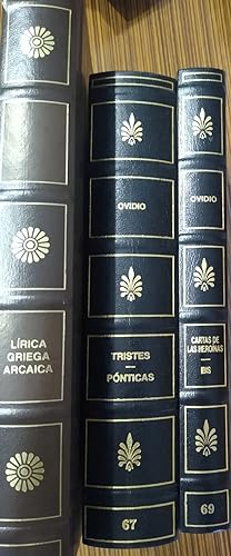 LÍRICA GRIEGA ARCAICA (Poemas corales y monódicos, 700-300 a. C) + TRISTES - PÓNTICAS (Ovidio) + ...