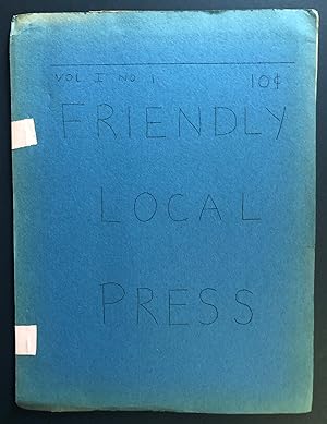 Seller image for Friendly Local Press 1 (Volume 1, Number 1, March 1968) for sale by Philip Smith, Bookseller