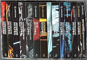 COMPLETE MATCHING SET OF ALL 14 JAMES BOND BOOKS "The James Bond Penguin Collection" with Slipcas...