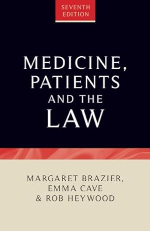 Imagen del vendedor de Medicine, Patients and the Law a la venta por GreatBookPrices