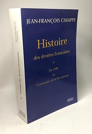 Bild des Verkufers fr Histoire des droites franaises tome 1 zum Verkauf von crealivres