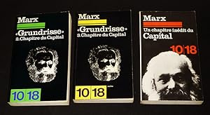 Seller image for Grundrisse, Tomes 2 et 3 : Chapitre du Capital - Un chapitre indit du Capital (3 volumes) for sale by Abraxas-libris