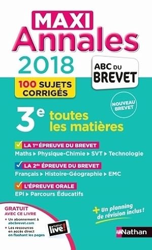 Maxi Annales ABC du BREVET 2018 - Collectif