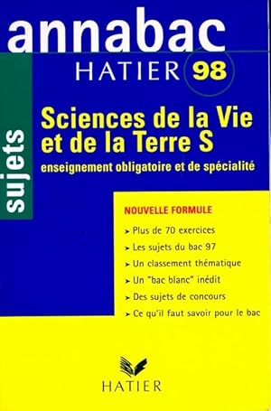 Sciences de le vie et la terre Terminales S : Sujets 1998 - Jean-Claude Herv?
