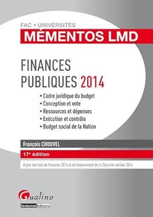 Image du vendeur pour Finances publiques 2014 - Fran?ois Chouvel mis en vente par Book Hmisphres