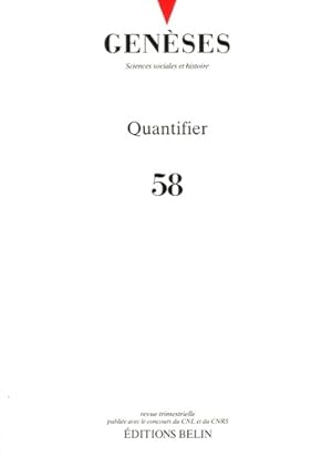 Bild des Verkufers fr Gen?ses n?58 : Quantifier - Nicolas Mariot zum Verkauf von Book Hmisphres