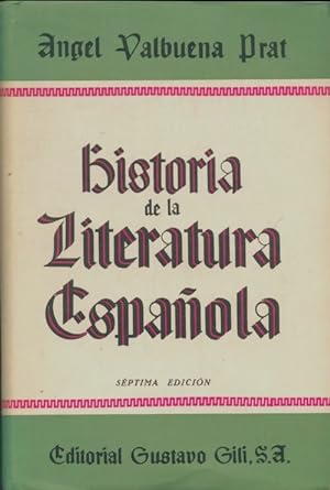Bild des Verkufers fr Historia de la literatura espa?ola Tomo III - Angel Valbuena Prat zum Verkauf von Book Hmisphres