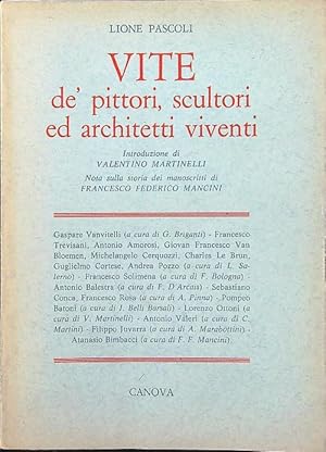 Bild des Verkufers fr Vite de' pittori, scultori ed architetti viventi zum Verkauf von Librodifaccia