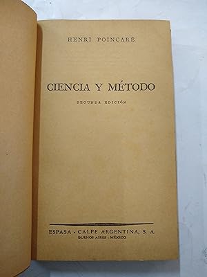 Seller image for Ciencia y metodo for sale by Libros nicos