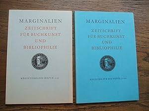Marginalien. Zeitschrift für Buchkunst und Bibliophilie. Registerband Hefte 1 - 50 und Register f...