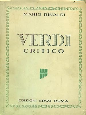 Bild des Verkufers fr Verdi critico zum Verkauf von Librodifaccia