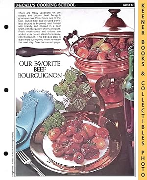 McCall's Cooking School Recipe Card: Meat 14 - Beef Bourguignon : Replacement McCall's Recipage o...