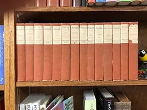Imagen del vendedor de Works of Oscar Wilde. Ross Authorised Edition. 14 Volume Set: The Poems of Oscar Wilde / A House of Pomegranates The Happy Prince and Other Tales / Intentions and the Soul of Man / The Picture of Dorian Gray / Lord Arthur Savile's Crime and Other Prose Pieces / Salome A Florentine Tragedy Vera / Lady Windermere's Fan The Importance of Being Earnest / A Woman of No Importance / An Ideal Husband / The Duchess of Padua / De Profundis / Reviews Vol.I / Reviews Vol.II / Miscellanies a la venta por The Bookseller