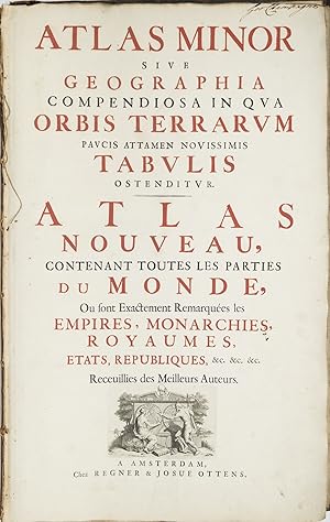 Bild des Verkufers fr Atlas minor sive geographia compendiosa in qua orbis terrarum paucis attemen novissimis tabulis ostenditur. Atlas nouveau, contenant toutes les parties du Monde, Ou sont Exactement Remarques les empires, monarchies, royaumes, etats, republiques, &c. &c. &c. Receuillies des Meilleurs Auteurs zum Verkauf von Arader Books