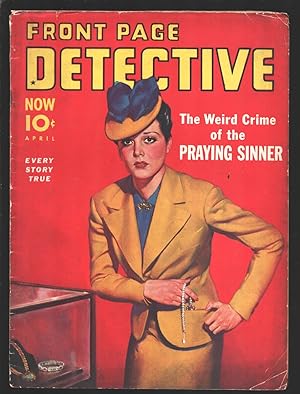 Front Page Detective 4/1939-Female thief cover-Counterfeiter--murder-pulp thrills-Pulp crime & my...