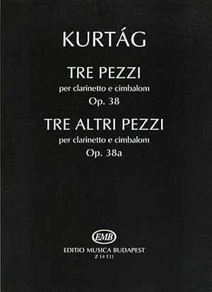 Bild des Verkufers fr 3 pezzi op.38 per clarinetto e cimbalom Partitur zum Verkauf von moluna