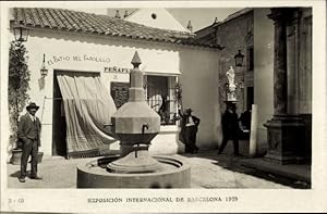 Ansichtskarte / Postkarte Exposicion Internacional de Barcelona 1929, Plaza de Pehaflor, Pueblo E...