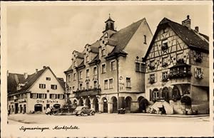 Bild des Verkufers fr Ansichtskarte / Postkarte Sigmaringen an der Donau, Marktplatz, Geschftshaus Otto Stehle zum Verkauf von akpool GmbH