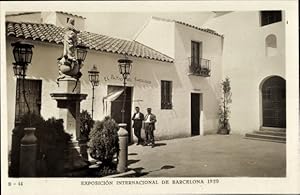 Ansichtskarte / Postkarte Exposicion Internacional de Barcelona 1929, Plaza de la Hermandad, Pueb...