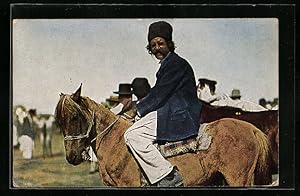 Ansichtskarte Sinti und Roma / Zigeuner reitet auf einem Pferd