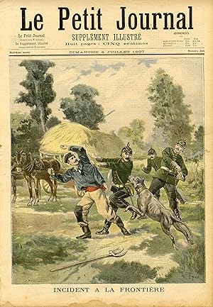 "LE PETIT JOURNAL N°346 du 4/7/1897" INCIDENT A LA FRONTIÈRE / MARIAGE DE GÉANT