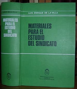 Imagen del vendedor de MATERIALES PARA EL ESTUDIO DEL SINDICATO a la venta por Fbula Libros (Librera Jimnez-Bravo)