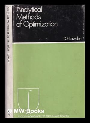 Imagen del vendedor de Analytical methods of optimization a la venta por MW Books Ltd.