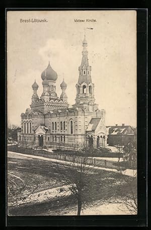 Ansichtskarte Brest-Litowsk, Weisse Kirche