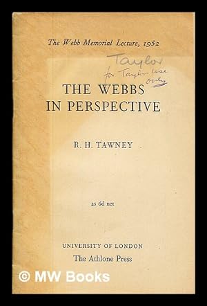 Bild des Verkufers fr The Webbs in perspective / Richard Henry Tawney zum Verkauf von MW Books Ltd.