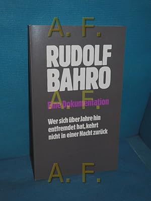 Bild des Verkufers fr Rudolf Bahro : eine Dokumentation zum Verkauf von Antiquarische Fundgrube e.U.