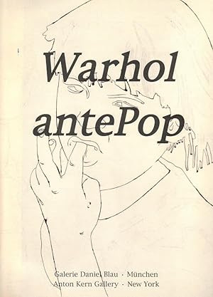 Image du vendeur pour Warhol antePop : Drawings 1958 - 1962 [anlsslich der Ausstellungen in der Galerie Daniel Blau, Mnchen 2003 und Anton Kern Gallery, New York, 2004] mis en vente par Licus Media