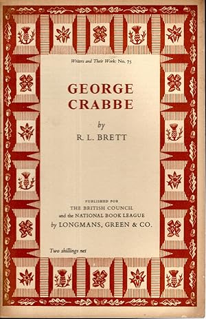 Seller image for George Crabbe (Writers and Their Work Series,#75) for sale by Dorley House Books, Inc.