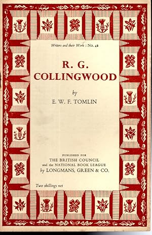 Imagen del vendedor de R.G. Collingwood (Writers and Their Work Series,#42) a la venta por Dorley House Books, Inc.