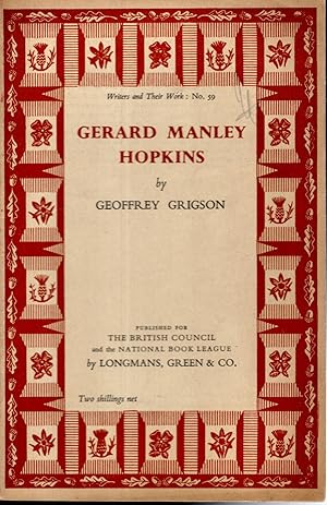 Seller image for Gerard Manley Hopkins (Writers and Their Work Series,#59) for sale by Dorley House Books, Inc.