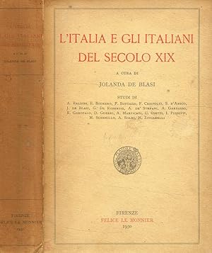 Bild des Verkufers fr L'italia e gli italiani del secolo XIX zum Verkauf von Biblioteca di Babele