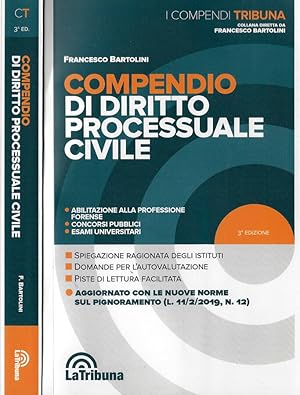 Bild des Verkufers fr Compendio di diritto processuale civile Aggiornato con le nuove norme sul pignoramento (L. 11/2/2019, n.2) zum Verkauf von Biblioteca di Babele