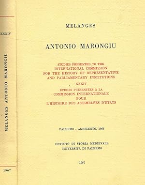 Immagine del venditore per Studies presented to the international commission for the history of representative and parliamentary institutions XXXIV Palermo-Agrigento 1966 venduto da Biblioteca di Babele