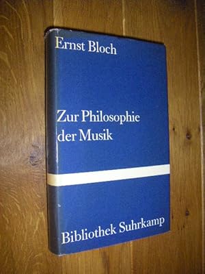 Bild des Verkufers fr Zur Philosophie der Musik zum Verkauf von Versandantiquariat Rainer Kocherscheidt