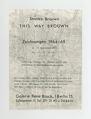 Exhibition card: Stanley Brouwn: This Way Brouwn (2-7 November 1970)