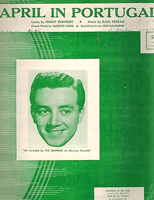 Seller image for April In Portugal - Vic Damone Cover - Vintage Sheet Music for sale by ! Turtle Creek Books  !
