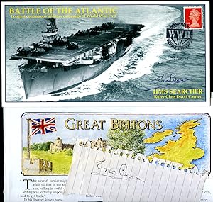 Seller image for Battle of the Atlantic | Longest Continuous Military Campaign of World War Two | HMS Searcher Ruler-Lass Escort Carrier | Signed First Day Cover Stamped Envelope for sale by Little Stour Books PBFA Member