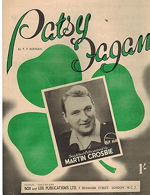 Immagine del venditore per Patsy Fagan - Martin Crosbie Cover - Vintage Sheet Music venduto da ! Turtle Creek Books  !